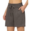 image:imageWillit Womens Linen Shorts with PocketsGrayupdate