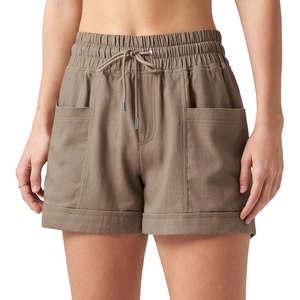image:imageWillit Womens 4 Linen Blend Casual ShortsDeep Khakiupdate