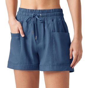 image:imageWillit Womens 4 Linen Blend Casual ShortsDenim Blue