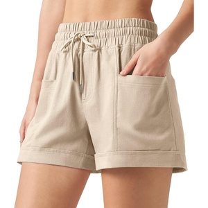 image:imageWillit Womens 4 Linen Blend Casual ShortsKhaki