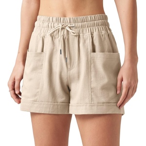 image:imageWillit Womens 4 Linen Blend Casual ShortsKhakiupdate