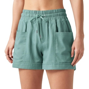 image:imageWillit Womens 4 Linen Blend Casual ShortsLake Greenupdate