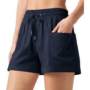 image:imageWillit Womens 4 Linen Blend Casual ShortsNavy Blue