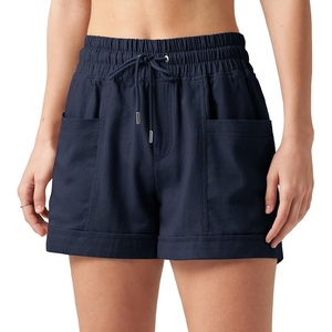 image:imageWillit Womens 4 Linen Blend Casual ShortsNavy Blueupdate