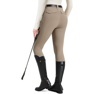 image:imageWillit Womens Fleece Lined Riding Breeches Full Seat Silicone GripKhaki