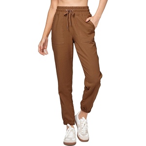 image:imageWillit Womens Linen Joggers Pants Lightweight BreathableCaramelupdate