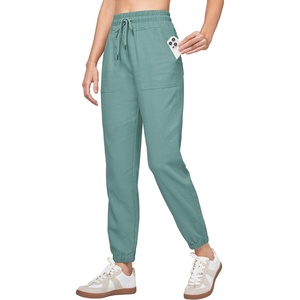 image:imageWillit Womens Linen Joggers Pants Lightweight BreathableLake Green