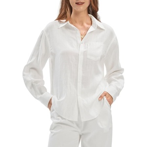 image:imageWillit Womens Linen Shirts Button Down Loose FitWhite