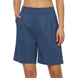 image:imageWillit Womens Linen Shorts Wide LegDenim Blueupdate