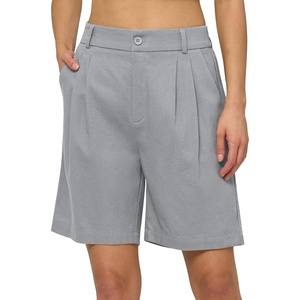 image:imageWillit Womens Linen Shorts Wide LegLight Grayupdate