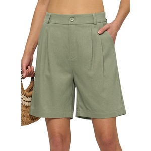 image:imageWillit Womens Linen Shorts Wide LegSage Green
