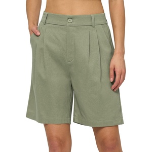 image:imageWillit Womens Linen Shorts Wide LegSage Greenupdate
