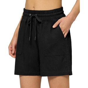 image:imageWillit Womens Linen Shorts with PocketsBlackupdate