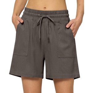 image:imageWillit Womens Linen Shorts with PocketsGray