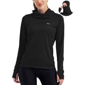 image:imageWillit Womens UPF 50 Sun Hoodie with Face Mask and PocketsBlack