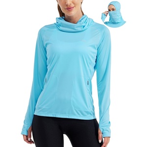 image:imageWillit Womens UPF 50 Sun Hoodie with Face Mask and PocketsBlue