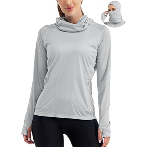 image:imageWillit Womens UPF 50 Sun Hoodie with Face Mask and PocketsGray