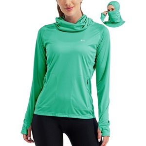 image:imageWillit Womens UPF 50 Sun Hoodie with Face Mask and PocketsGreen