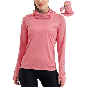image:imageWillit Womens UPF 50 Sun Hoodie with Face Mask and PocketsPink