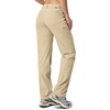image:imageWillit Womens Hiking Pants Quick Dry Lightweight Stretch Travel Pants with Pockets WaterResistant UPF 50 31 Khaki 6