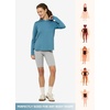 image:imageWillit Womens Sun Shirts Hooded UPF 50 Long Sleeve Hiking Workout Tops Lightweight Quick Dry UV ProtectionHeather Teal