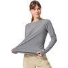 image:imageWillit Womens UPF 50 Sun Shirt Long Sleeve Quick Dry with Thumb HolesDeep Gray