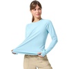 image:imageWillit Womens UPF 50 Sun Shirt Long Sleeve Quick Dry with Thumb HolesLight Blue