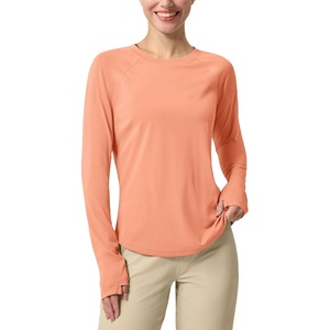 image:imageWillit Womens UPF 50 Sun Shirt Long Sleeve Quick Dry with Thumb HolesPeach Pink