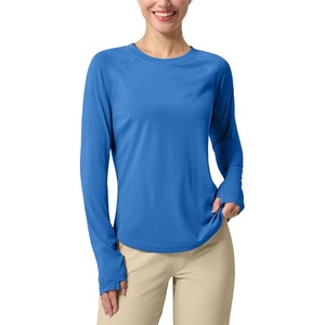 image:imageWillit Womens UPF 50 Sun Shirt Long Sleeve Quick Dry with Thumb HolesVivid Blue
